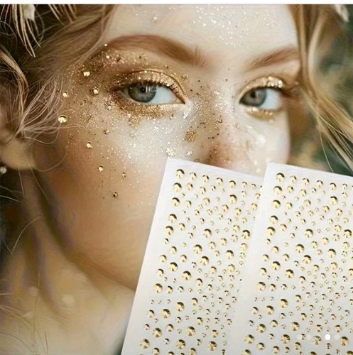 Sticker gems face - , glitter