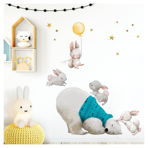 Adesivo murale bambini ragazza - adesivo,